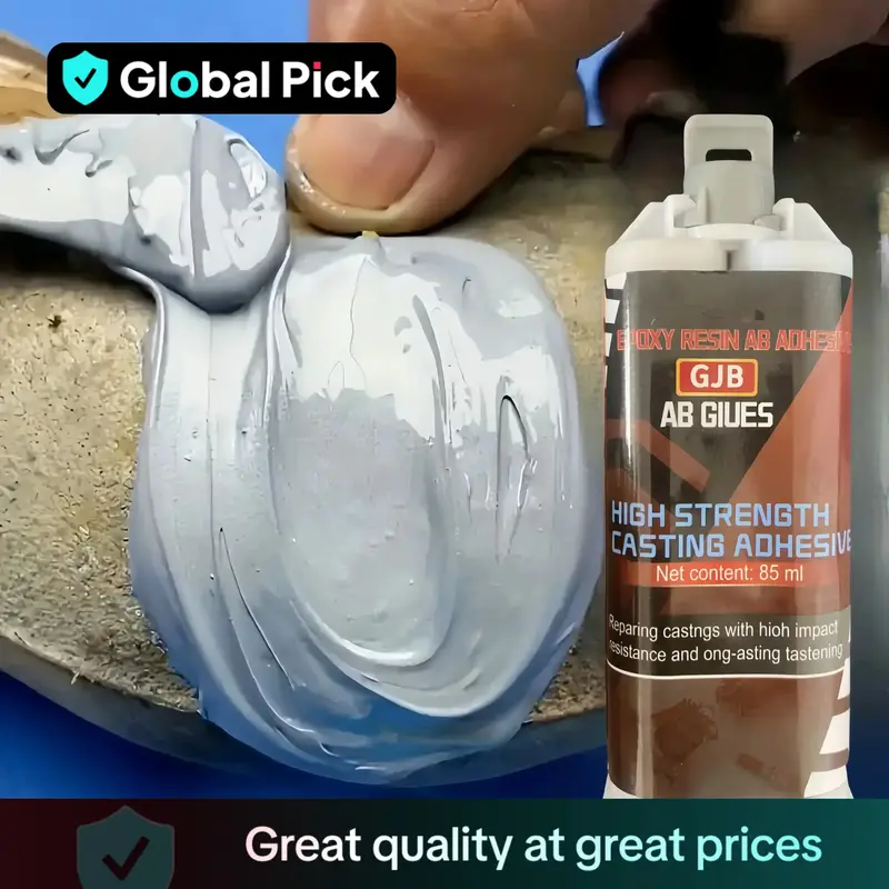 High Strength Casting Glue, 1 Count Heat Resistant Cold Welding Metal-Repair Glue, Non-toxic Waterproof Strong Glue, Suitable...