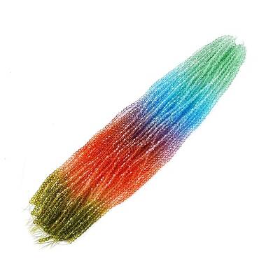 Gradient Color Baking Painted Glass Bead Strands