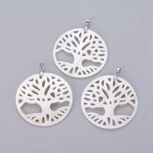 Natural White Shell Mother of Pearl Shell Pendants