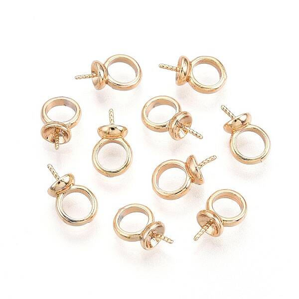 Brass Screw Eye Peg Bails Charms