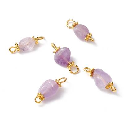 Natural Amethyst Links Connectors