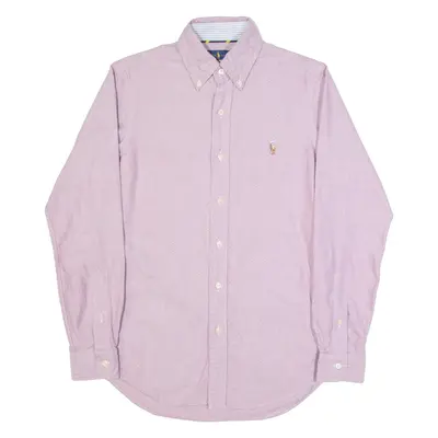 RALPH LAUREN Mens Plain Shirt Red Long Sleeve XS