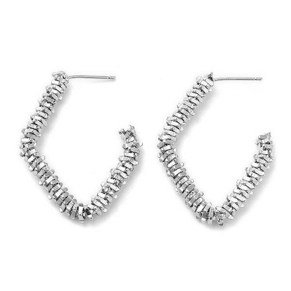Rack Plating Brass Beaded Rhombus Stud Earrings for Women