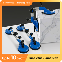 2PCS Heavy Duty Vacuum Leveling Tool - 396lb Suction Clamp for Stone, Tile & Glass Countertops - Adjustable Seamless Installa...