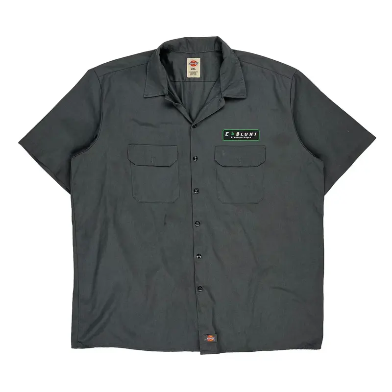 Flavored Vapes Dickies Short Sleeve Shirt - 2XL Grey Polyester Blend