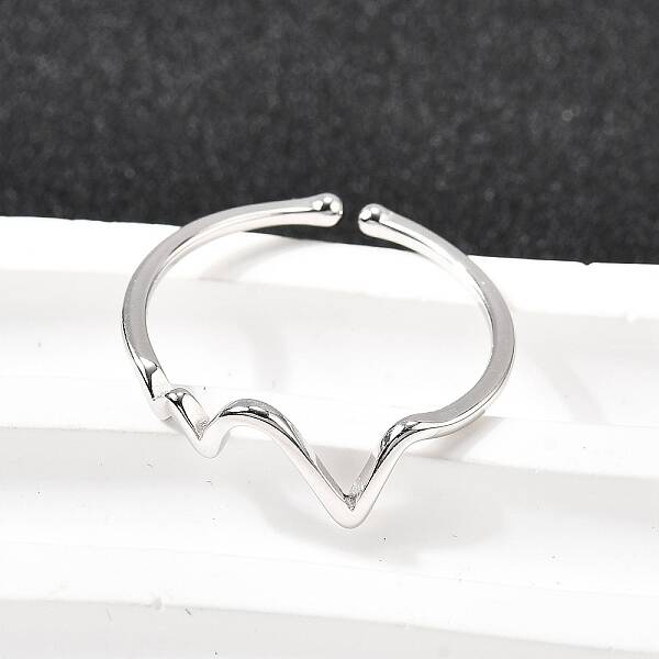 ECG 925 Sterling Silver Cuff Rings for Women