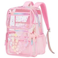 Clear Backpack for School Girls, Heavy Duty TPU Transparent Backpack Stadium Events Approved, Clear Bookbag