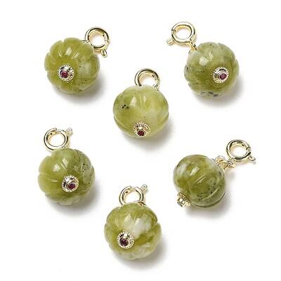 Natural Xiuyan Jade Pumpkin Pendant Decorations