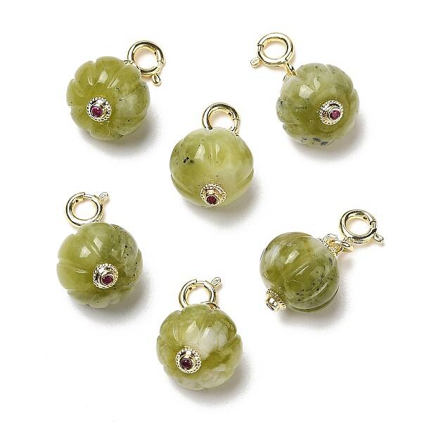 Natural Xiuyan Jade Pumpkin Pendant Decorations