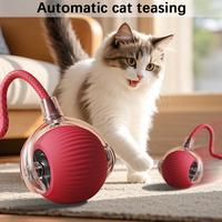 Dog & Cat Accessories,Gift For Pets,cat toys,Intelligent standby,Electric Cat Ball Toy with Rope,Interactive Cat Teaser Toy,A...