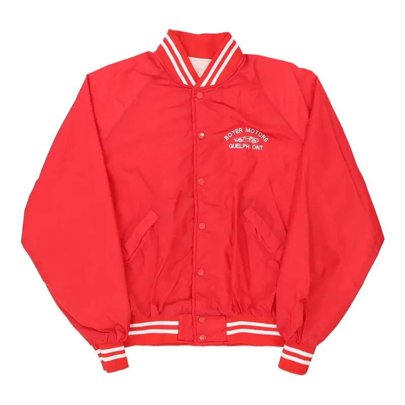 Boyer Motors Torque Varsity Jacket - Large Red Polyester Blend