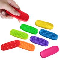 8 Counts/Set Sticky Silicone Sensory Stone Fun Textured Fidget Toy Tactile Sensory Suction Cup Soft Silicone Toy