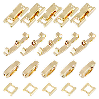 60Pcs 2 Styles Eco-Friendly Brass Watch Band Clasps
