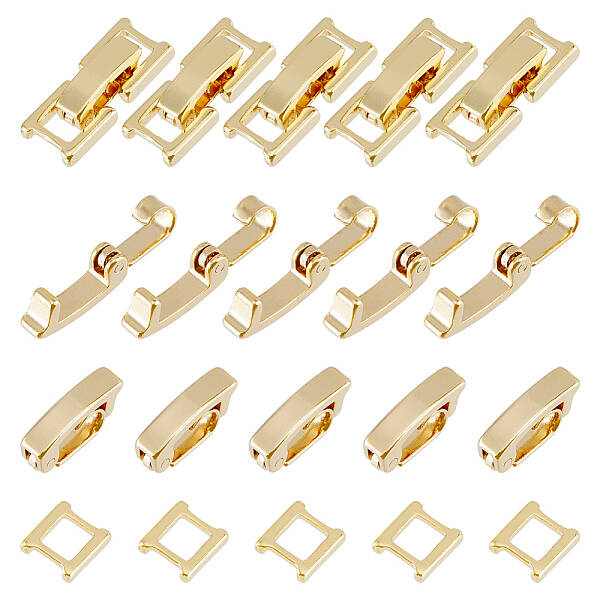 60Pcs 2 Styles Eco-Friendly Brass Watch Band Clasps