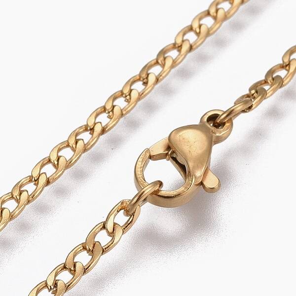 304 Stainless Steel Curb Chain Necklaces