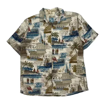 Batik Bay Tall Hawaiian Shirt - Large Multicoloured Viscose