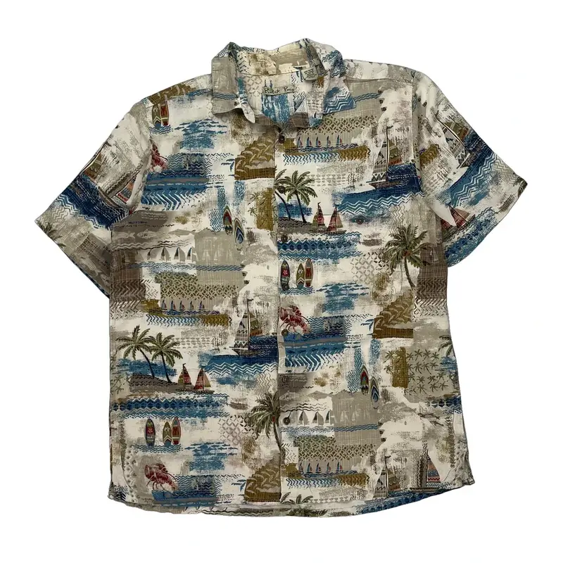 Batik Bay Tall Hawaiian Shirt - Large Multicoloured Viscose