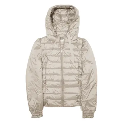 MOTIVI Insulated Puffer Jacket Beige Womens UK 8