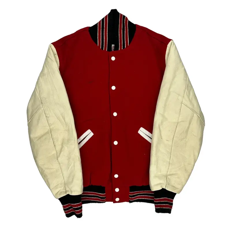 Blaine Carmichael Sports Varsity Jacket - Small White Wool Blend