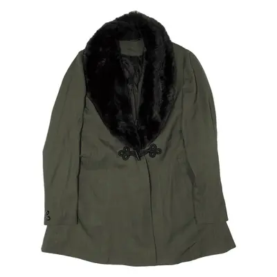 Sherpa Overcoat Coat Green Womens S