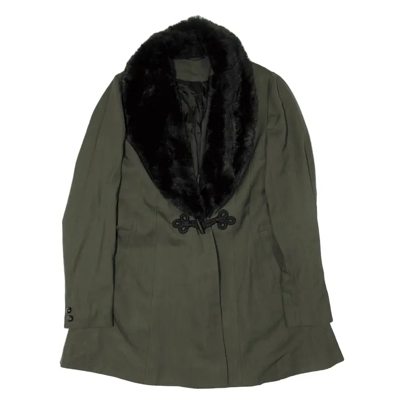 Sherpa Overcoat Coat Green Womens S
