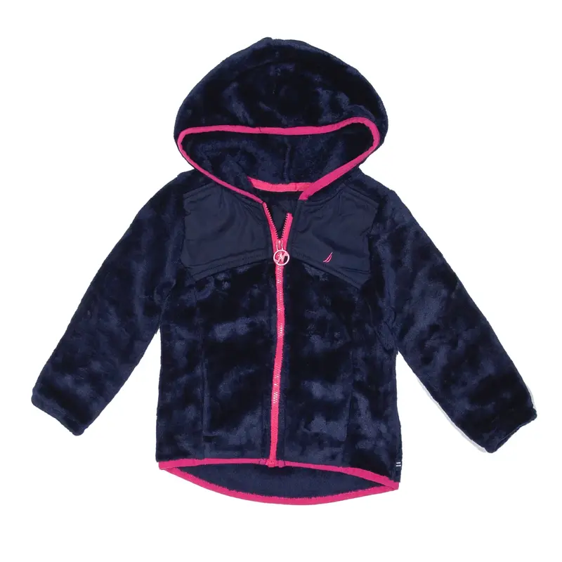NAUTICA Fleece Hoodie Blue Full Zip Girls 2Y