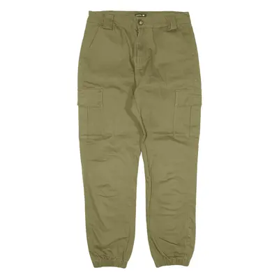 CHICOREE Cargo Trousers Green Regular Tapered Womens W29 L26