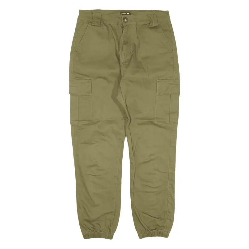 CHICOREE Cargo Trousers Green Regular Tapered Womens W29 L26