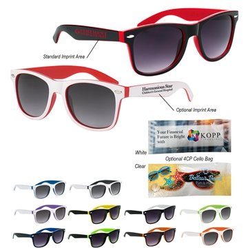 150 Custom Two-Tone Malibu Sunglasses - UV400 Protection