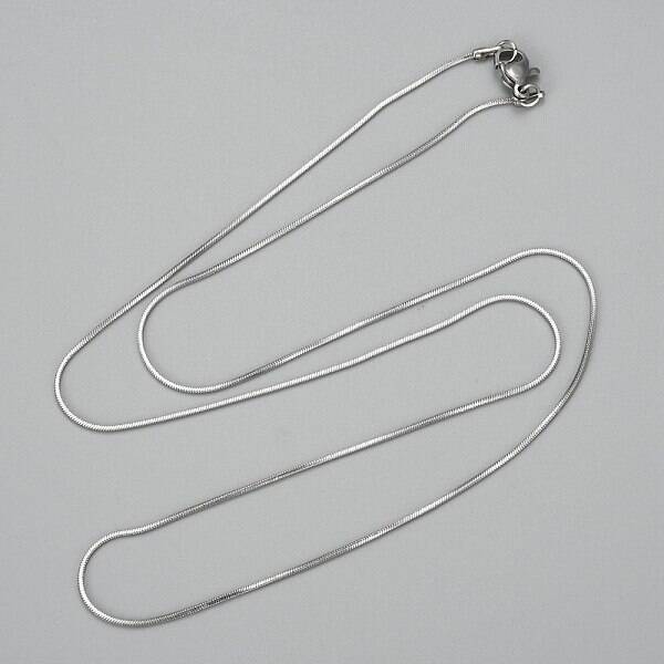 Non-Tarnish 304 Stainless Steel Square Snake Chains Necklaces