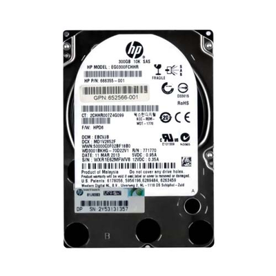 EG0300FCHHR HP 300GB 6Gb/s SAS 10000 2.5-inch Hard Drive