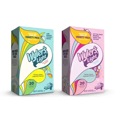 Wyler's Light TikTok Bundle Variety Pack, 2-Pack, Low-Calorie Summer Drink Mixes, Trend-Inspired Flavors, 20 Total Servings -...