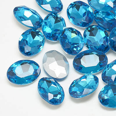 Pointed Back Glass Rhinestone Cabochons