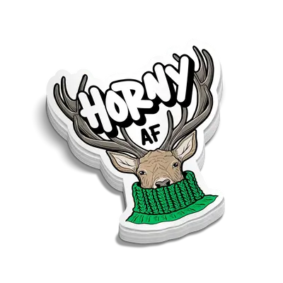 Horny AF - Hard Hat Decal