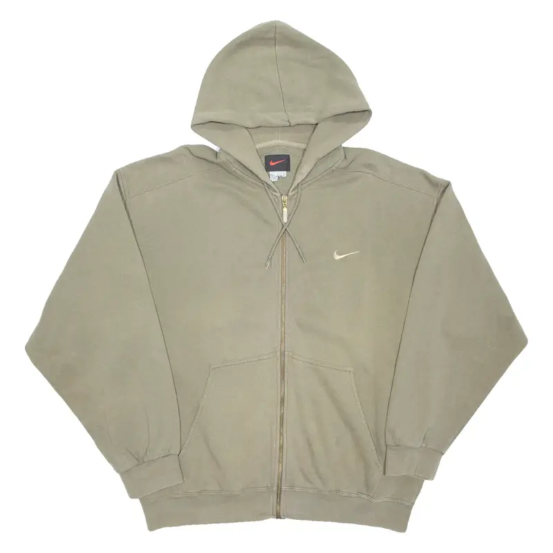 NIKE Oversized Womens Green Hoodie Full Zip L