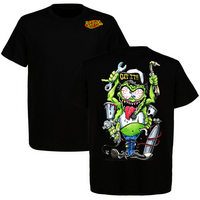 Retro Rat Fink Cut It!! T-Shirt Racing Team Shirt Vintage Tee Car Enthusiast Men Cotton