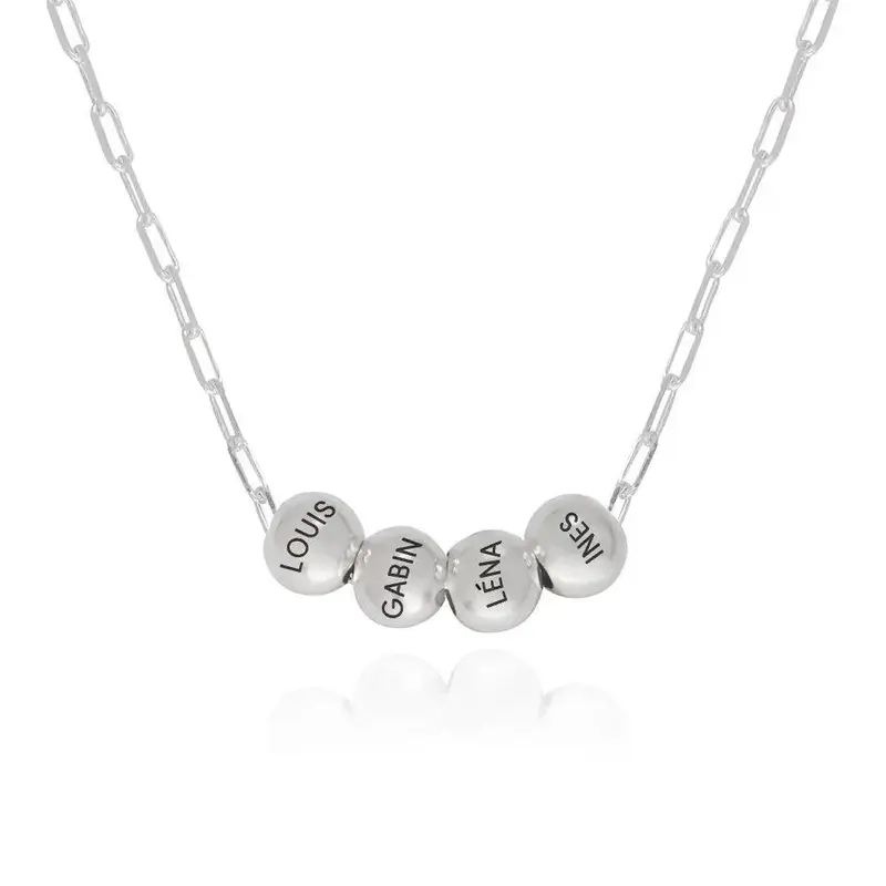 9K White Gold Personalized Engraving Pendant Necklace For Women