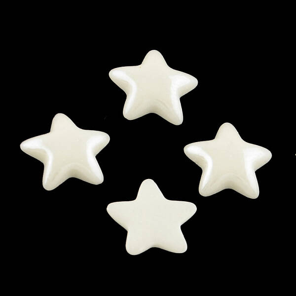Pearlized Plated Opaque Glass Cabochons