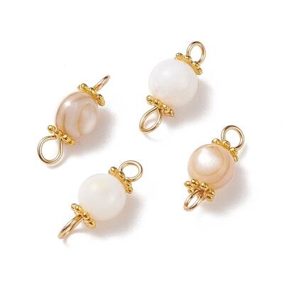 Natural Shell Connector Charms