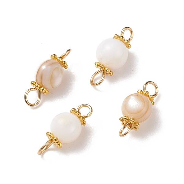 Natural Shell Connector Charms