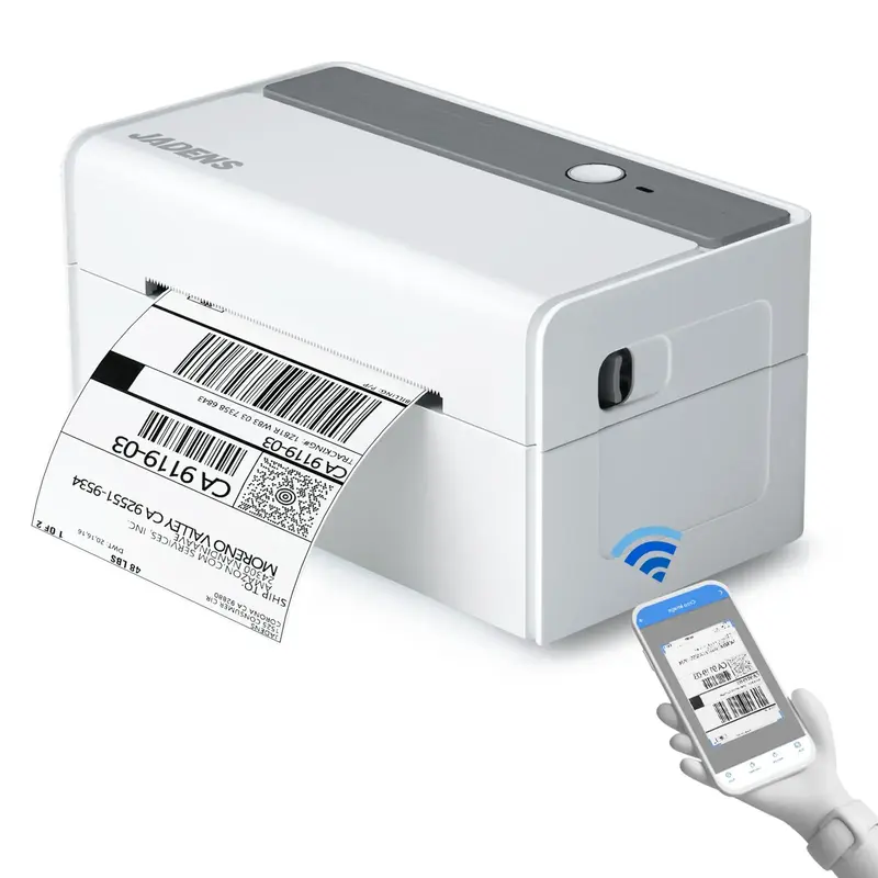 JADENS Bluetooth Shipping Label Printer 468BT High-speed Thermal Print US Type Wireless Shipping Label Printer for Small Busi...