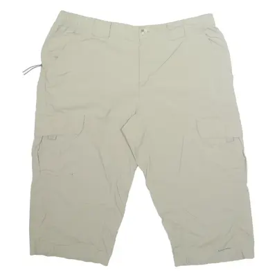 COLUMBIA 3/4 Length Mens Cargo Shorts Beige L W36