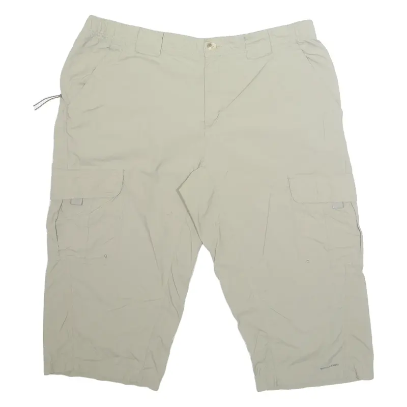 COLUMBIA 3/4 Length Mens Cargo Shorts Beige L W36
