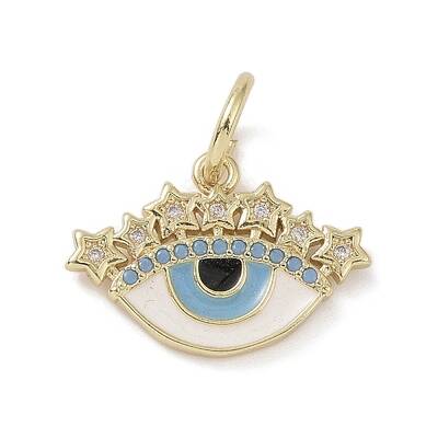 Real 18K Gold Plated Brass Micro Pave Cubic Zirconia Pendants