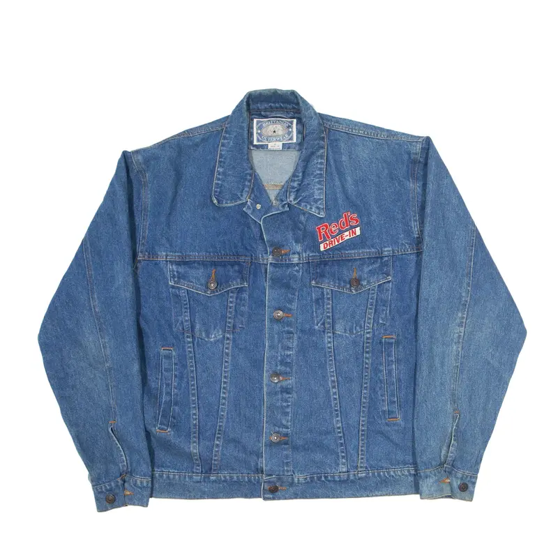 BRITANNIA OUTWEAR Red's Drive In Denim USA Jacket Blue 90s Mens M