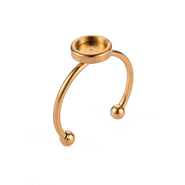 201 Stainless Steel Cuff Pad Ring Settings