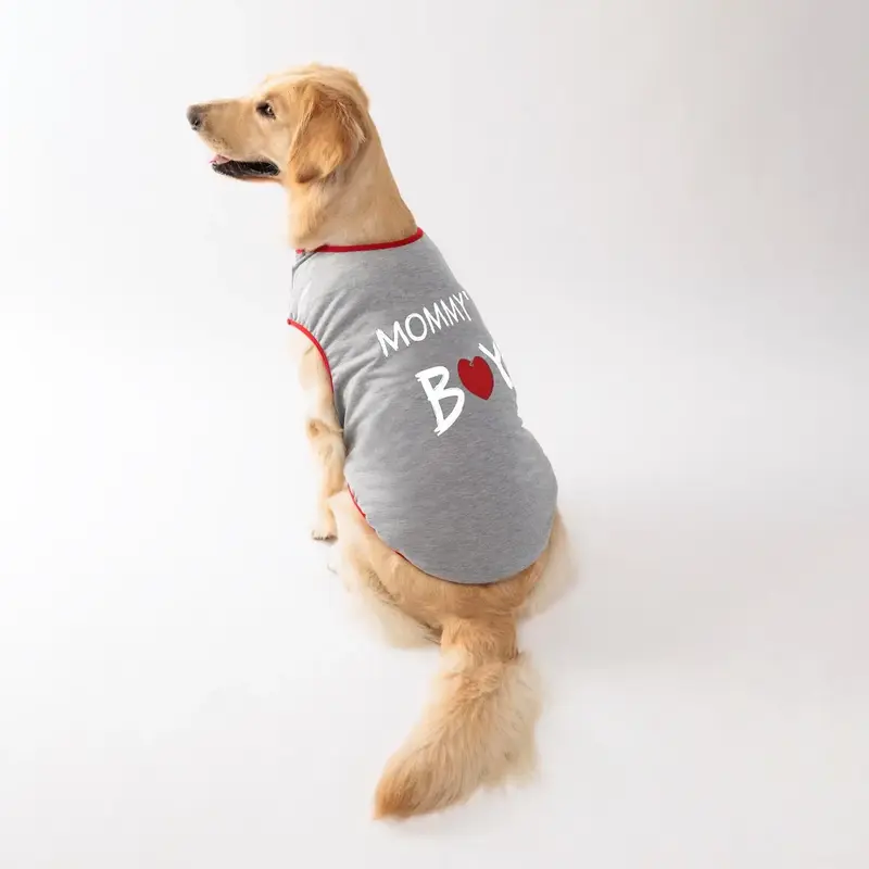 Dog Tee, Love Heart & Letter Print Sleeveless T-shirt, Summer Outfits for Dogs, Pet Decorative Clothes