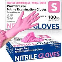 Powder-Free Nitrile Exam Gloves 3.5 Mil - 100 Pcs for Medical, Baking and Food Preparation Use-Cleaning Nitrile Latex-Free Di...