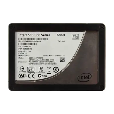 Intel SSDSC2CW060A3K5 | 520 60GB Multi-Level Cell SATA 6Gb/s 2.5-Inch Solid State Drive