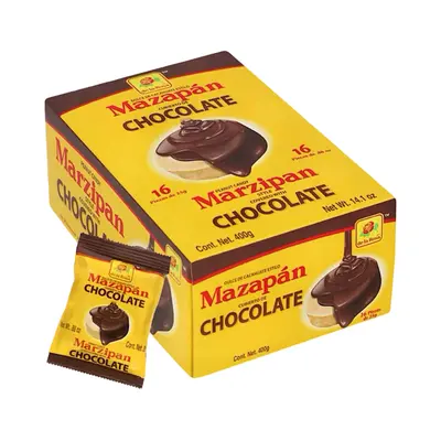 De La Rosa Mazapan Chocolate Covered Mexican Peanut Candy (16 Count) Sweet Snack Bonbon Candies Sugar, Dulces Mexicanos Desse...